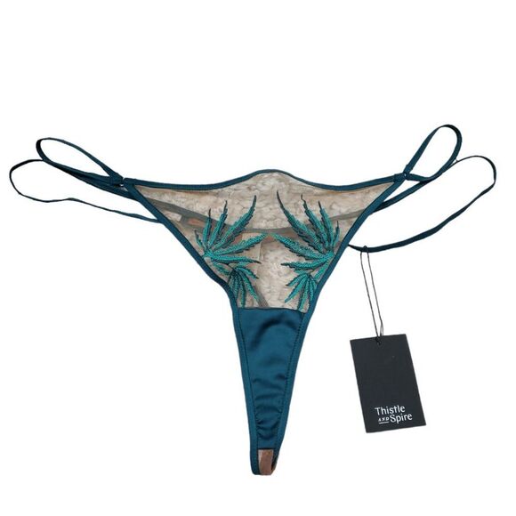 Thistle and Spire Women's Brooklyn Haze Thong Emerald Toffee Green Size 3X - Picture 2 of 6